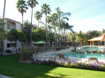Lush Landscaping & Courtyard